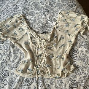 Cropped milkmaid corset style top